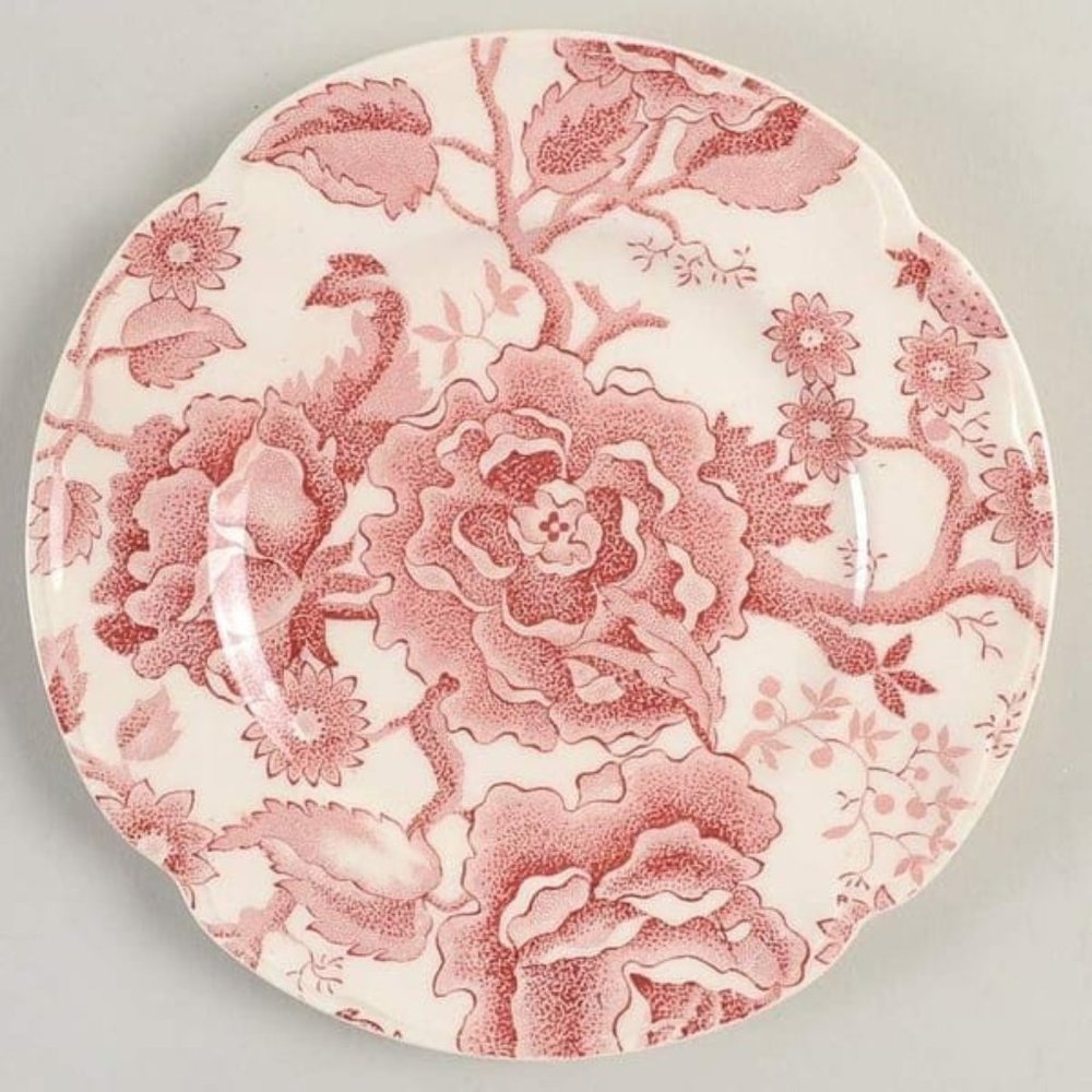 English Chippendale Red Pink Small plate